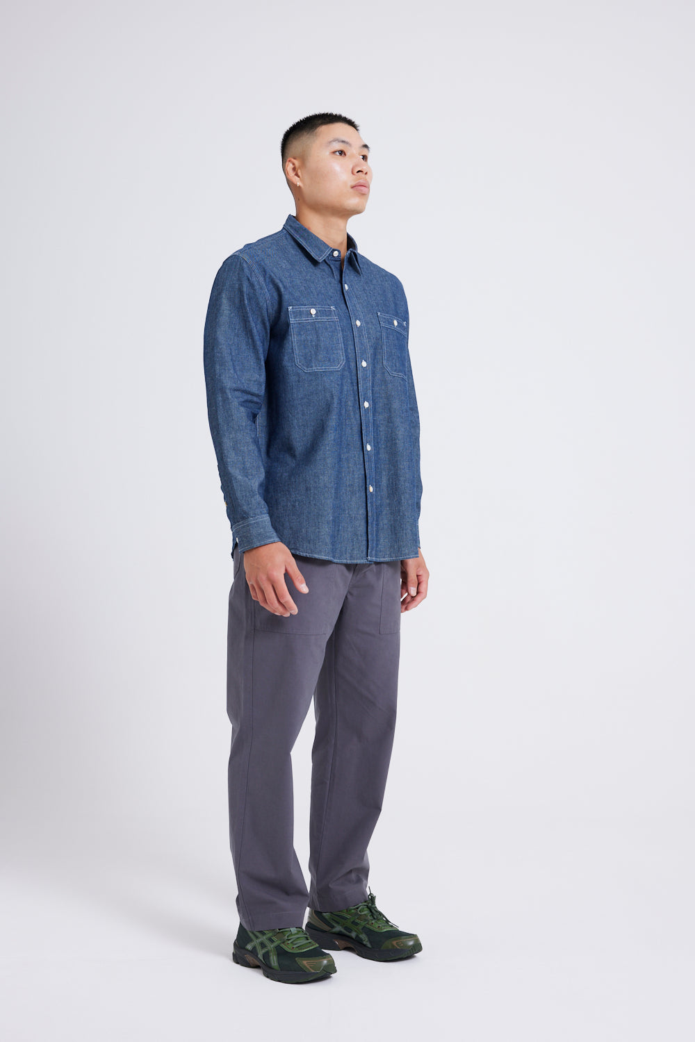 Sparta Workshirt - Mid Blue Chambray / XS