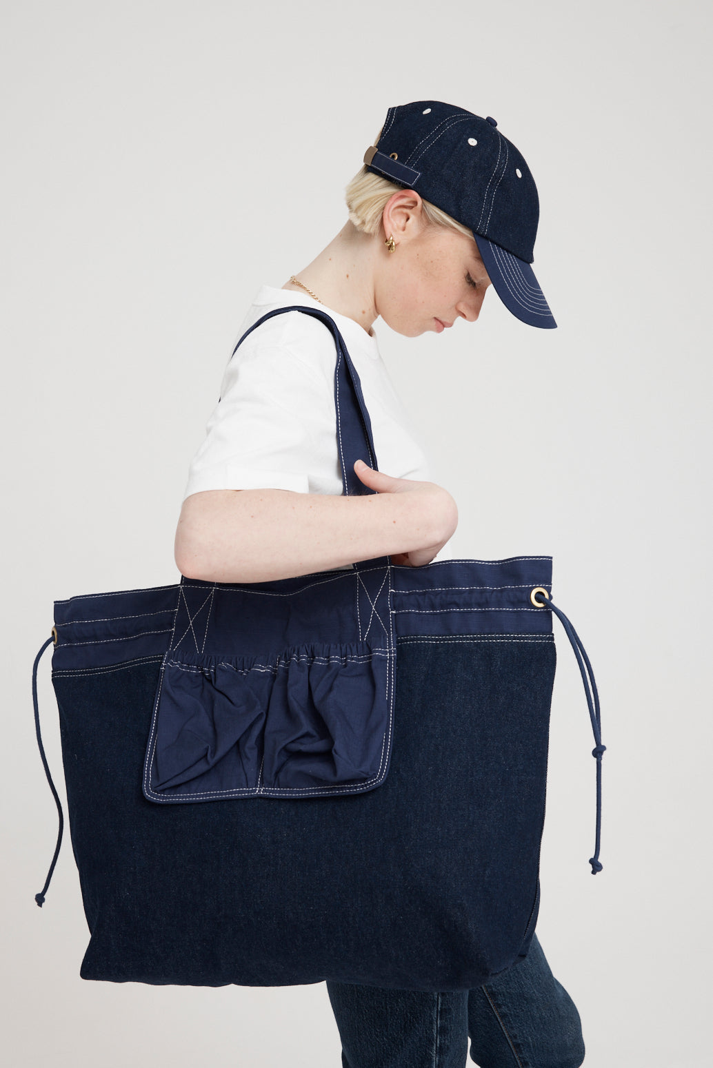 Worktones The Store Bag in Indigo Denim Cotton Ripstop