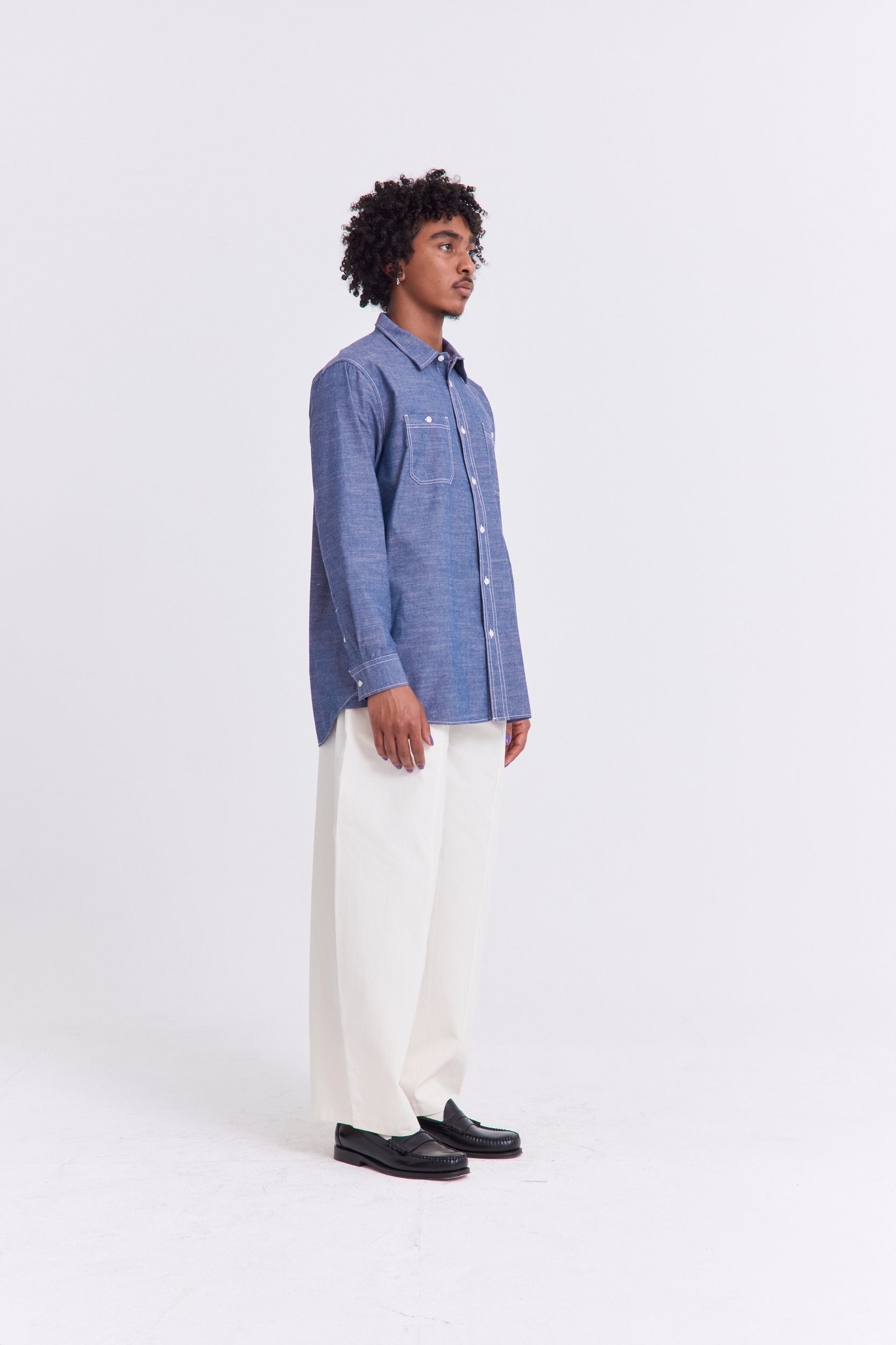 Patch Chambray Work Shirt