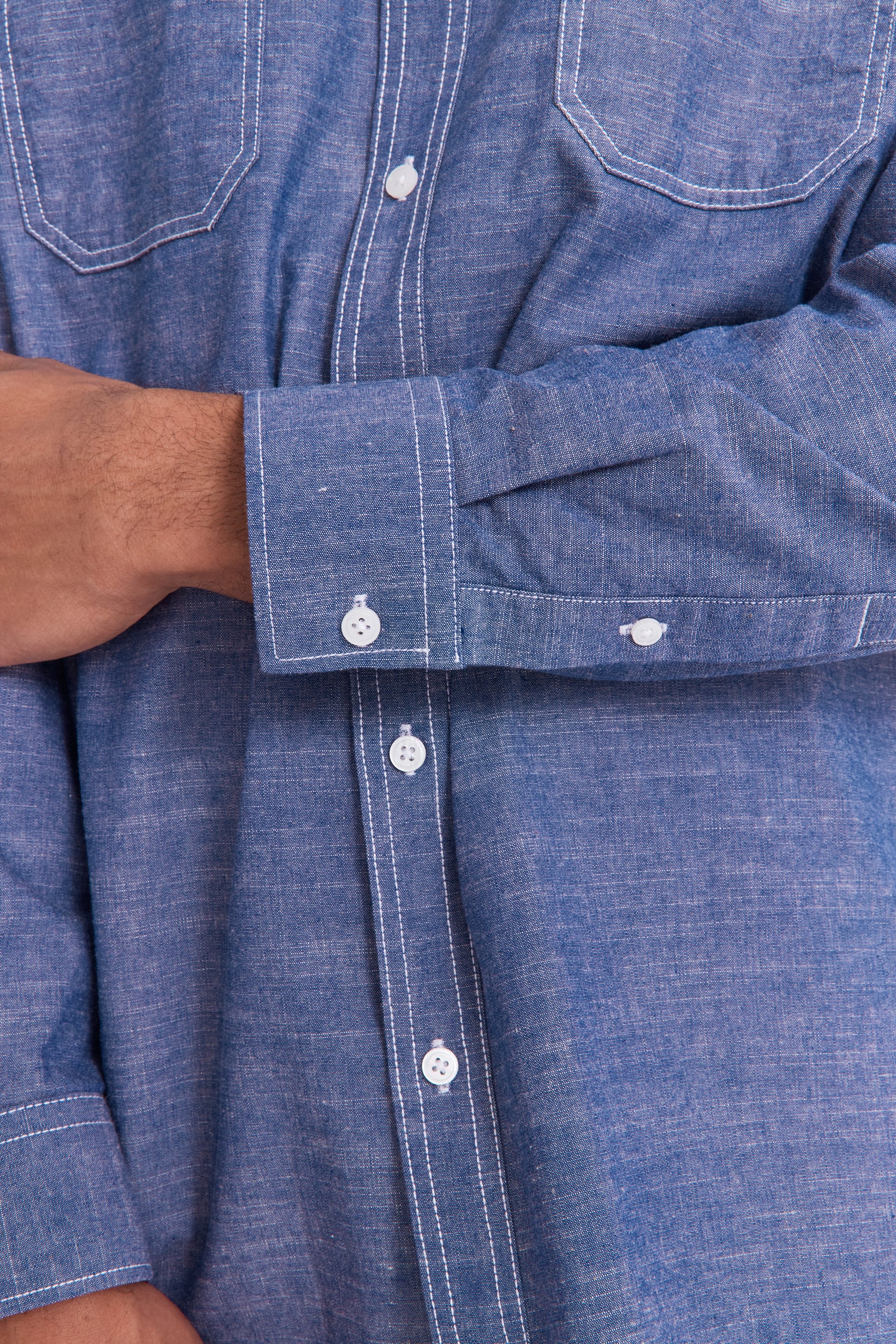 Patch Chambray Work Shirt